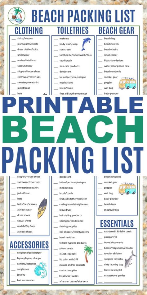 Ultimate Family Beach Vacation Packing List (Free Printable, 41% OFF