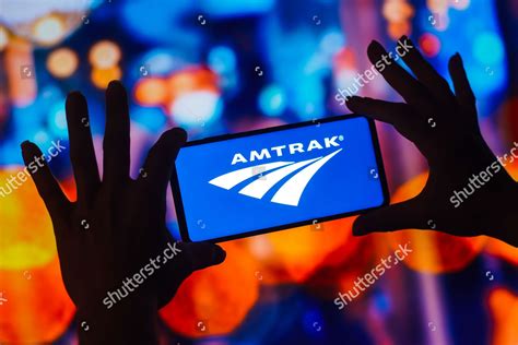 This Photo Illustration Amtrak Logo Displayed Editorial Stock Photo ...