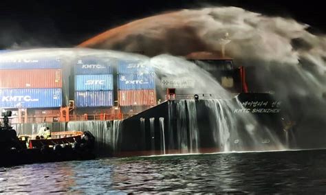 Container ship on fire (again) - Marine Incidents - gCaptain Forum