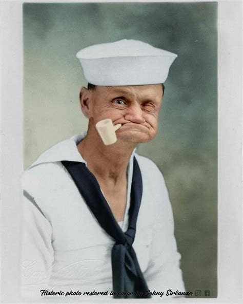 The real Popeye, photograph of a man identified as Lawrence P. Arnold - 9GAG