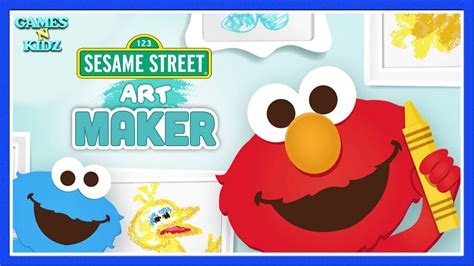 Sesame Street Art Maker: Elmo & Cookie Monster - Coloring/Painting App For Kids - YouTube