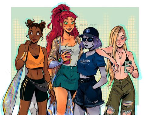 [Fan Art] Titans Girls by Gretlusky : r/DCcomics