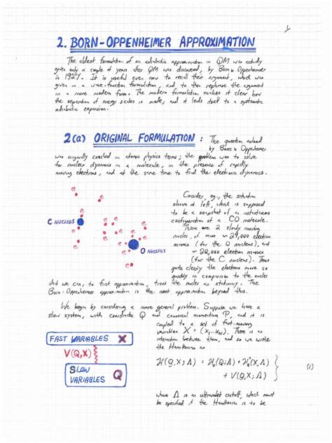 Born-Oppenheimer Approximation | PDF