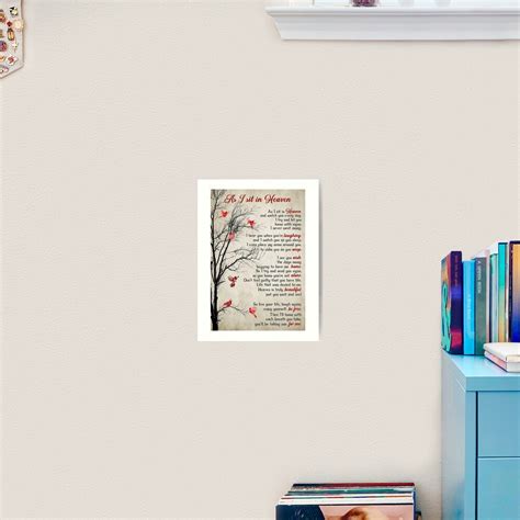 "As I Sit In Heaven Poem Poster" Art Print for Sale by kathrynlice ...