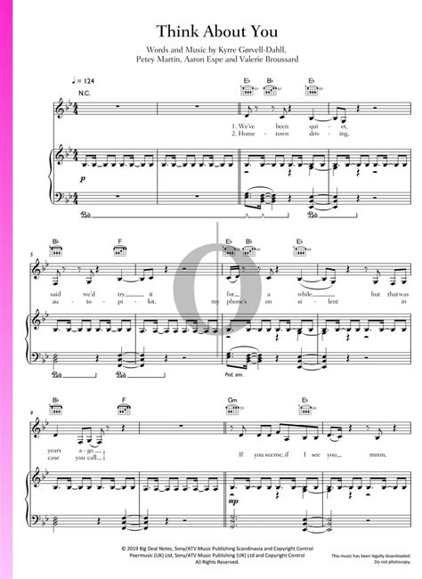 Think About You (Kygo, Valerie Broussard) Piano Sheet Music - OKTAV