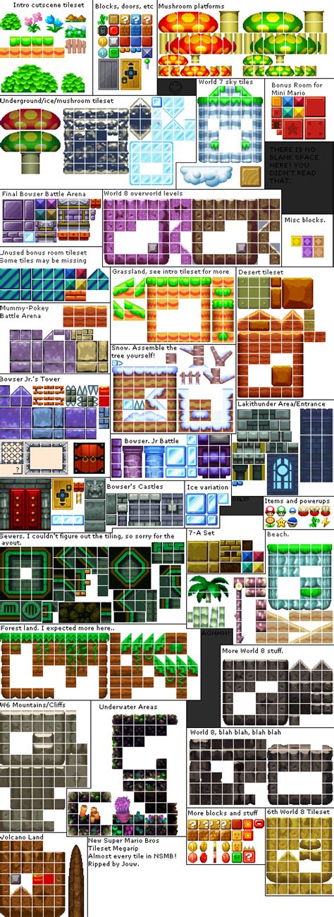 Super Mario Tilesets!: NEW SUPER MARIO BROS. TILES