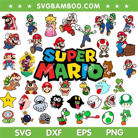 Super Mario All Characters SVG Bundle