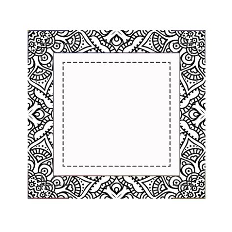 Black And White Batik Frame, Frame, Batik Frame, Javanese Batik Frame ...