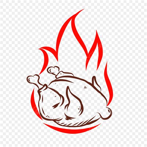 Ayam Clipart Transparent PNG Hd, Ayam Bakar Logo Line Art Doodle, Logo Drawing, Doodle Drawing ...