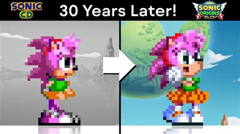 Sonic CD: Amy Rose 30 Years Later - Comparison - YouTube