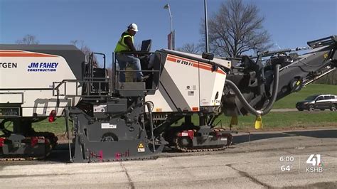 Road resurfacing underway in Kansas City on historic level