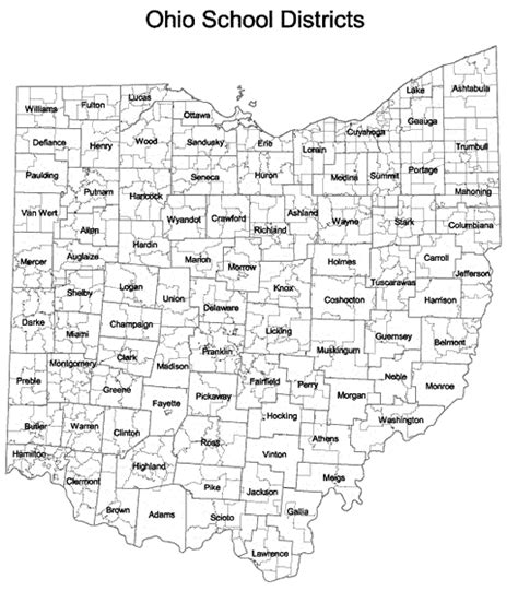 School Districts In Ohio Map - Map