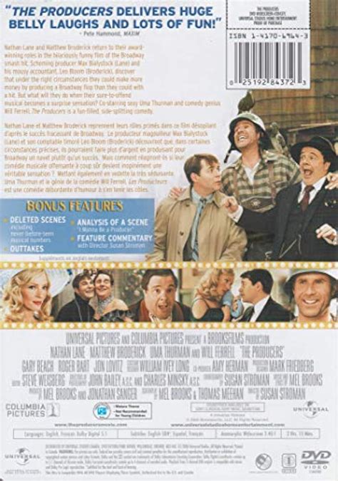 The Producers Widescreen Edition On DVD With Nathan Lane Comedy