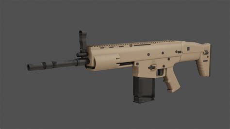 Scar Assault Rifle | CGTrader