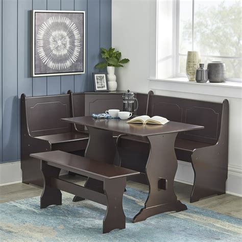 TMS Breakfast Nook 3-Piece Corner Dining Set, Multiple Colors - Walmart.com - Walmart.com