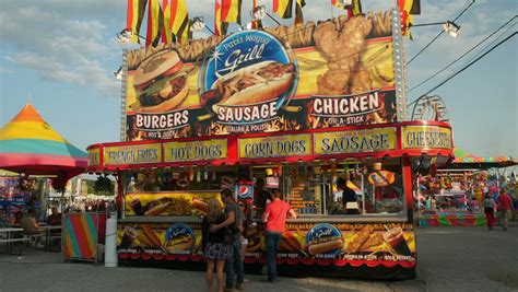 AUGUSTA, NJ - AUGUST 6: People Stop At One Of The Concession Stands On The Midway During The New ...