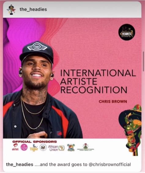 Chris Brown Reacts To Headies Awards Recognition | I Love Africa