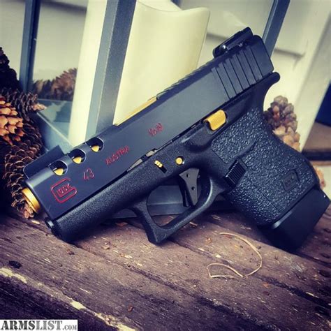 ARMSLIST - For Sale: Custom glock 43 with a ton of extras. LOOK