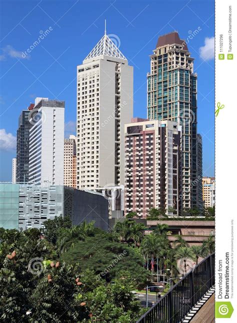 Makati skyline, Manila stock photo. Image of district - 111027296