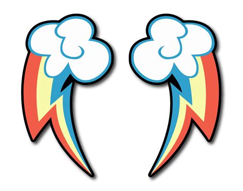 Rainbow Dash Cutie Mark My Little Pony SET OF 2 Vinyl Decal | Etsy