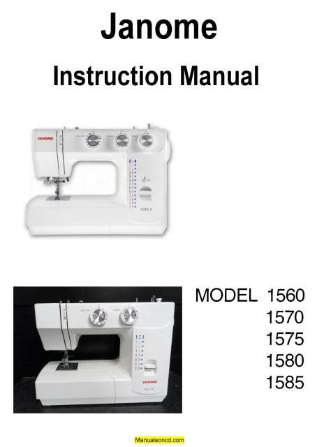 Janome 1560 Sewing Machine Instruction Manual