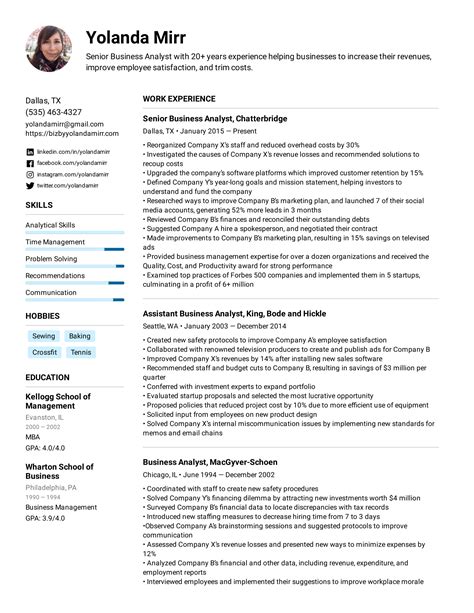 Business Analyst Resume Example & Writing Tips for 2021