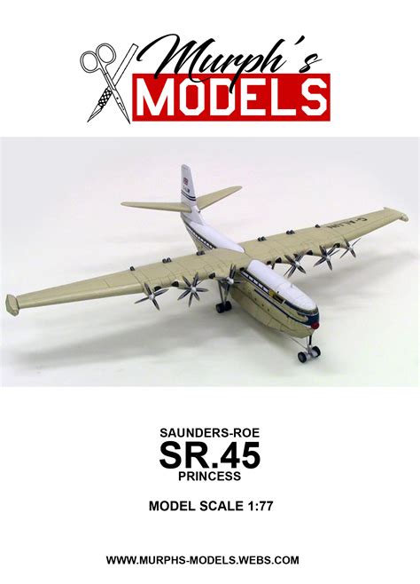 1/77 Saunders-Roe SR.45 Princess Paper Model - EcardModels