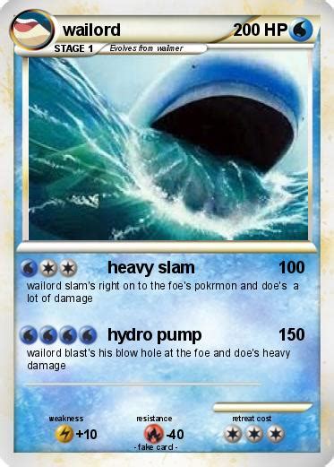 Pokémon wailord 610 610 - heavy slam - My Pokemon Card