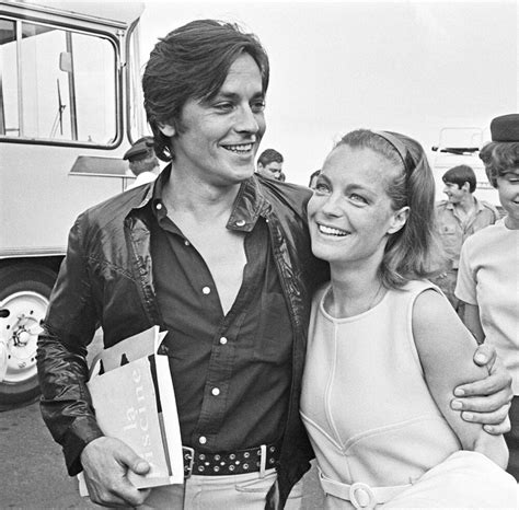 Alain Delon and Romy Schneider at Nice airport (1968) - Photographic print for sale