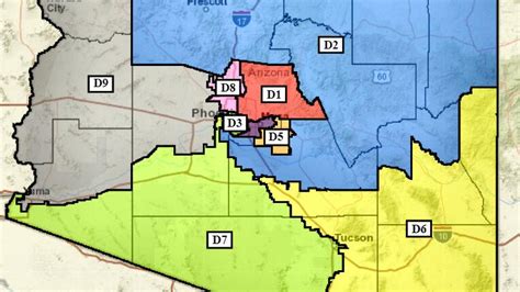 Plan for Arizona's new congressional districts: 4 Republican, 3 Democratic, 2 "competitive ...