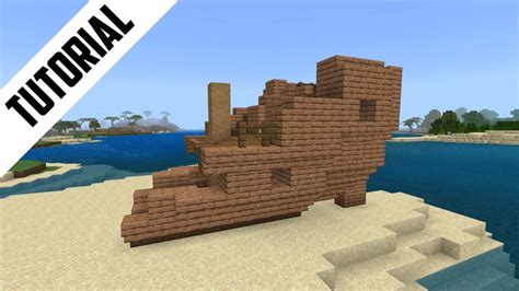 Minecraft: How to Build Half a Shipwreck (Step By Step) - YouTube