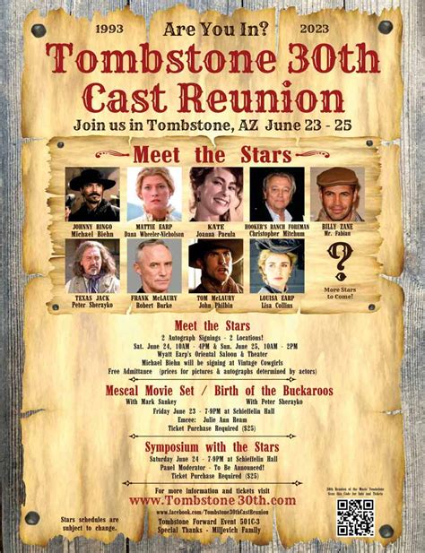 30th Anniversary of the movie “Tombstone” cast reunion – TombstoneWeb.com