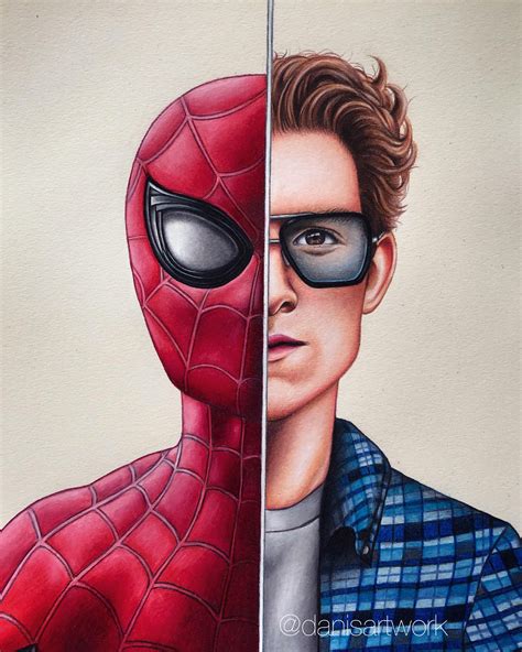 I drew Spider-Man/Peter Parker with the Edith glasses #peterparker I drew Spider-Man/Peter ...