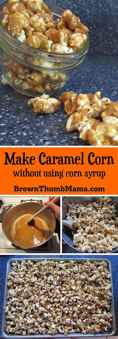 You can make caramel corn without using corn syrup! This easy recipe comes together in no time ...