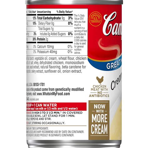 34 Campbell's Cream Of Chicken Soup Nutrition Label - Labels Database 2020