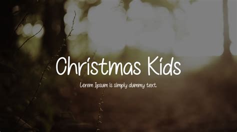 Christmas Kids Font : Download Free for Desktop & Webfont