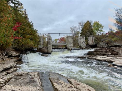 Waterfall and river at Bonnechere Caves in Eganville. : r/ottawa