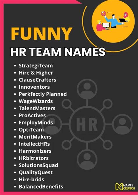 Funny HR Team Names (Unique & Clever Ideas) - Names Crunch