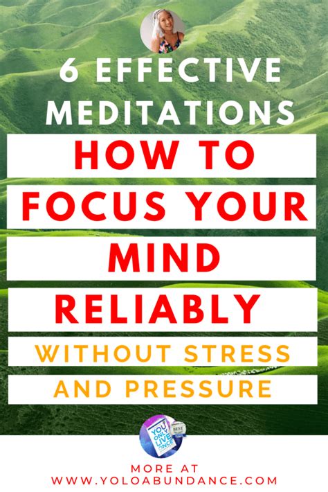 6 Effective Meditations: How to Focus Your Mind While Working Without Stress and Pressure - You ...