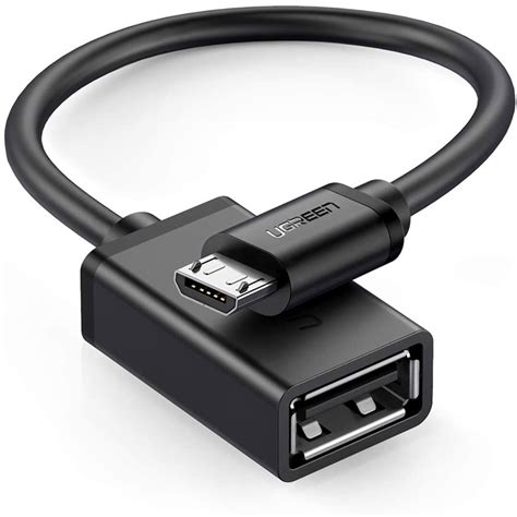 UGREEN Micro USB 2.0 OTG Cable with Female USB A Port - Black