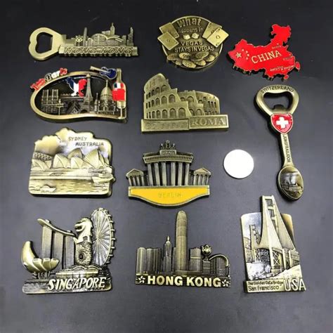 2Pcs/lot Hong Kong Sydney France italy souvenirs magnets 3d fridge ...