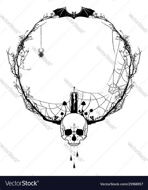 Halloween frame Royalty Free Vector Image - VectorStock