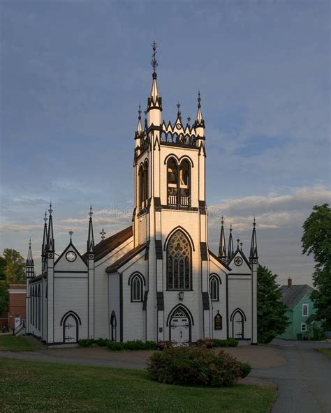 St. John`s Anglican Church of Lunenburg Stock Photo - Image of ...