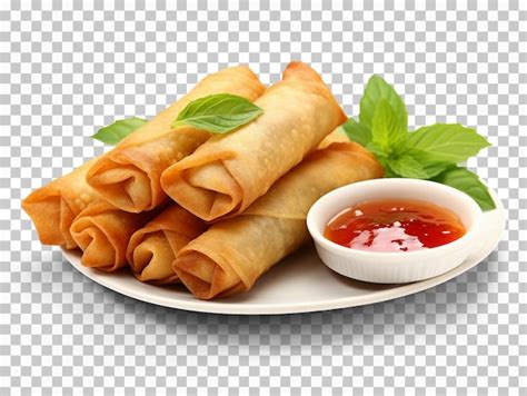 Rollitos de primavera tradicionales chinos aislados sobre fondo transparente png psd | Archivo ...