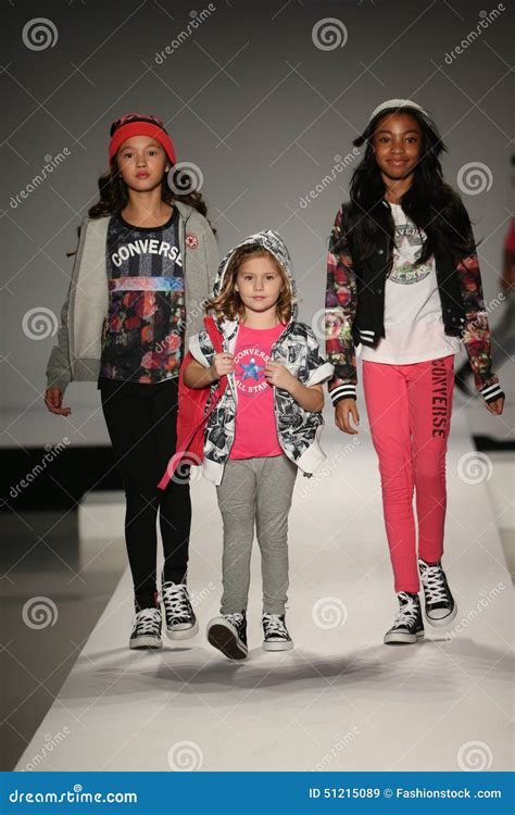 Models Walk the Runway at the Nike Levi S Kids Fashion Show during Mercedes-Benz Fashion Week ...