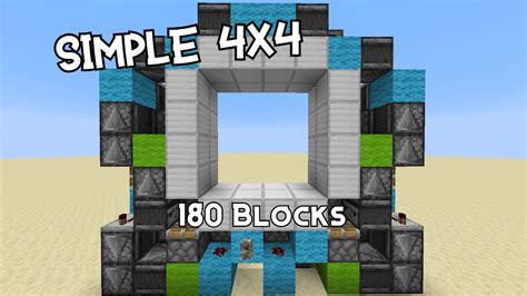 Small 4x4 Piston Door for Minecraft 1.16 (Easy to Build) - YouTube