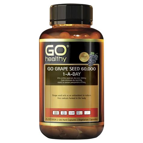 Buy GO Healthy Grape Seed 60000mg 120 Vege Capsules Online at Chemist Warehouse®