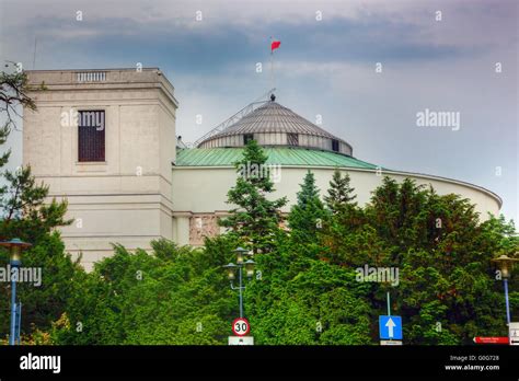 Polish parliament building, The Sejm of Poland Stock Photo - Alamy