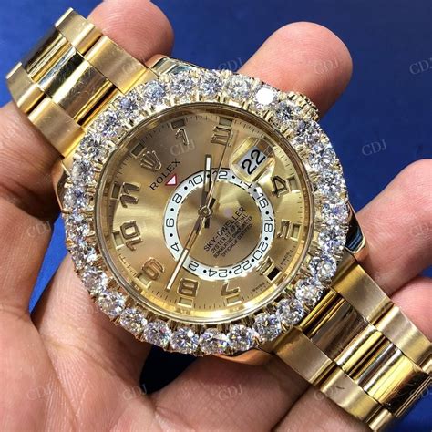 Luxury Diamond Bezel Stainless Steel Rolex Watch – customdiamjewel