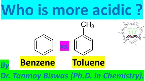 Benzene vs. toluene acidity comparison by Dr. Tanmoy Biswas (Chemistry : The Mystery of ...